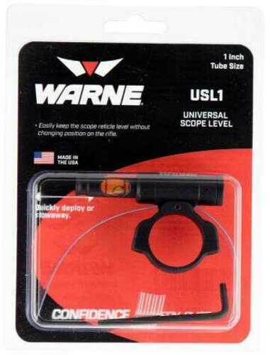 Warne Skyline Universal Scope Level Matte Black 1 in. Model: USL1